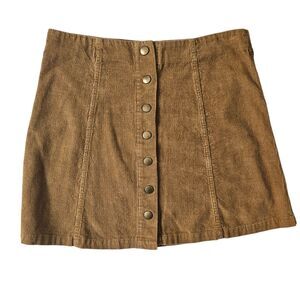 Brown Corduroy Mini Skirt WISHLIST Size L Junior